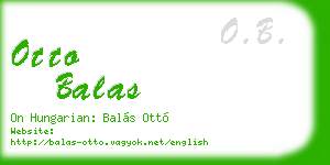 otto balas business card