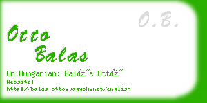 otto balas business card